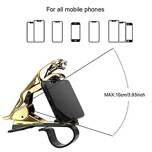 Golden Jaguar Car Phone Holder