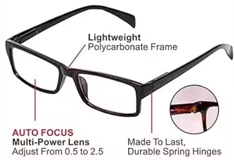 Auto Focus Reading Glasses – Self-Adjusting Vision for All Screens & Ages