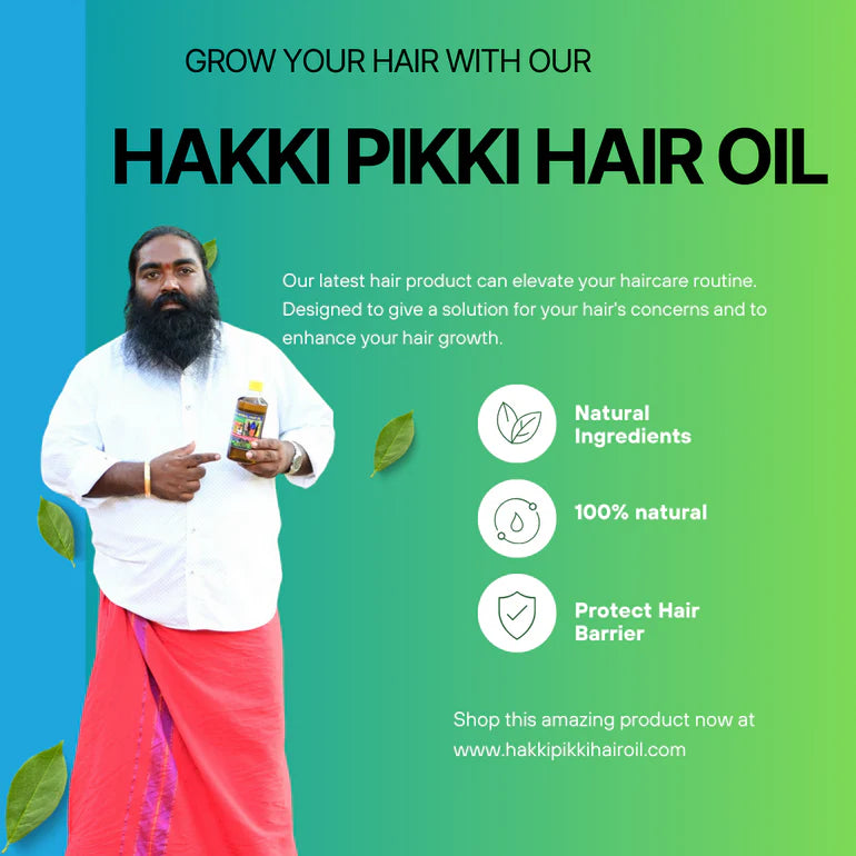 🌿 Hakki Pikki Adivasi Hair Oil – 100% Ayurvedic Tribal Formula for Hair Growth & Dandruff-Free Scalp 🌿