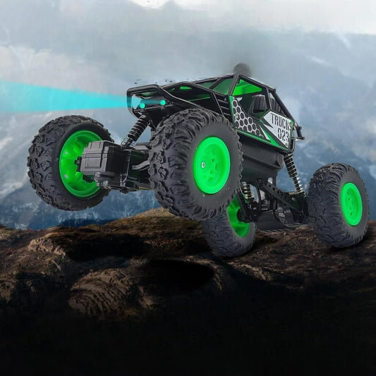 Rechargeable 4x4 RC Monster Truck – 2WD 2.4GHz Rock Crawler Rally Car (Green)