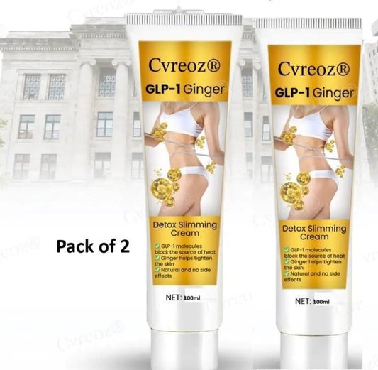 🌿 Ginger Detox Slimming Cream – Natural Fat-Burning & Body Toning Formula (Pack of 2) 100ml Each
