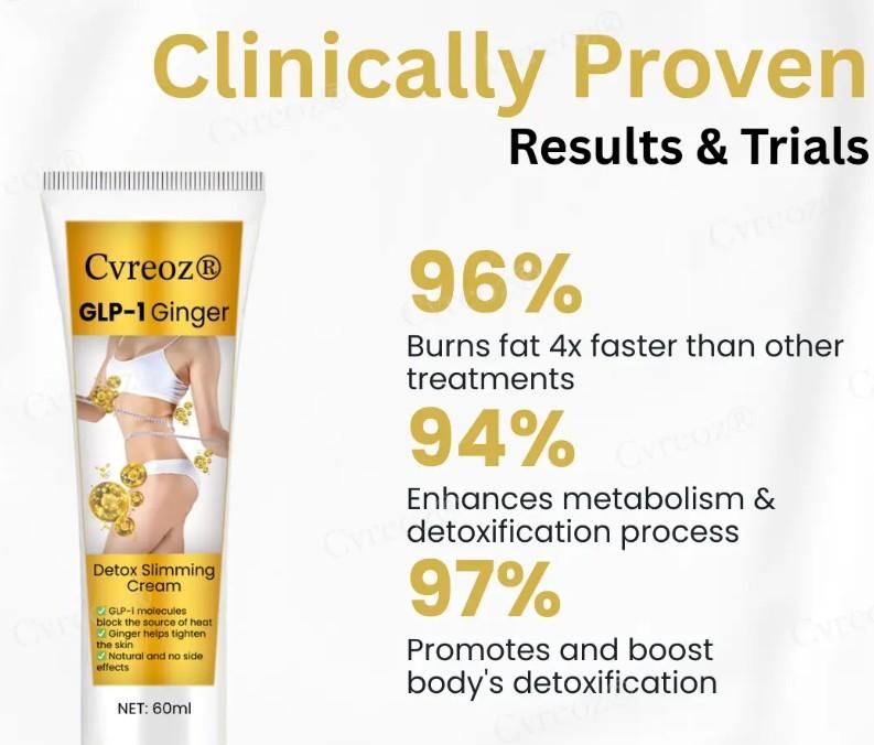 🌿 Ginger Detox Slimming Cream – Natural Fat-Burning & Body Toning Formula (Pack of 2) 100ml Each