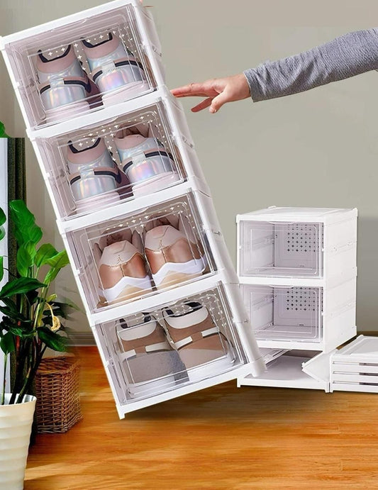4-Layer Foldable Shoe Rack – Space-Saving Shoe Organizer for Home & Entryway